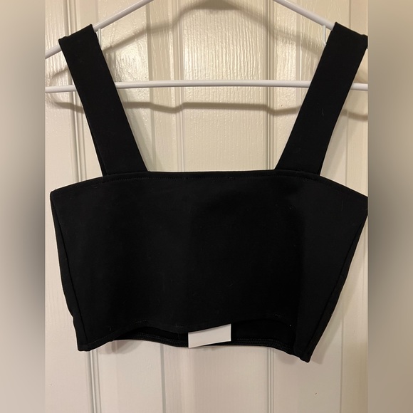 NWT black Zara crop top, size medium - Picture 5 of 6